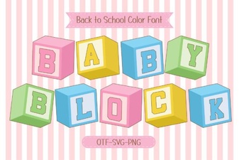 Modern Baby Block Fonts for Creative Designs