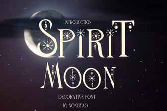 Spirit Moon Font: a Celestial Design Resource