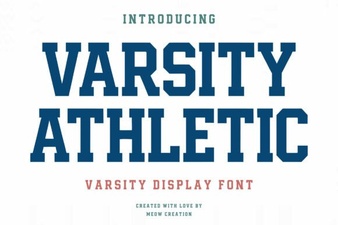 Varsity Letter Fonts for Sports Designs